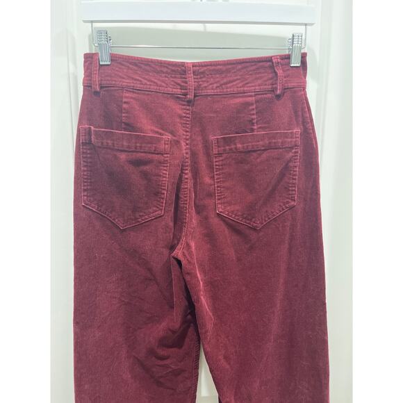 Apiece Apart Merida Burnt Red Cropped Corduroy Pants Sz 4 - Picture 5 of 7